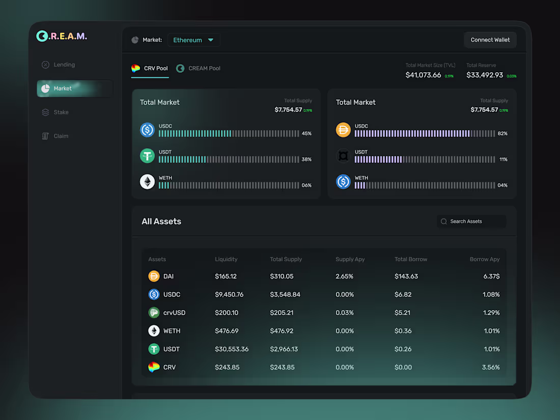 Cover image for DeFi Lending Dashboard UI