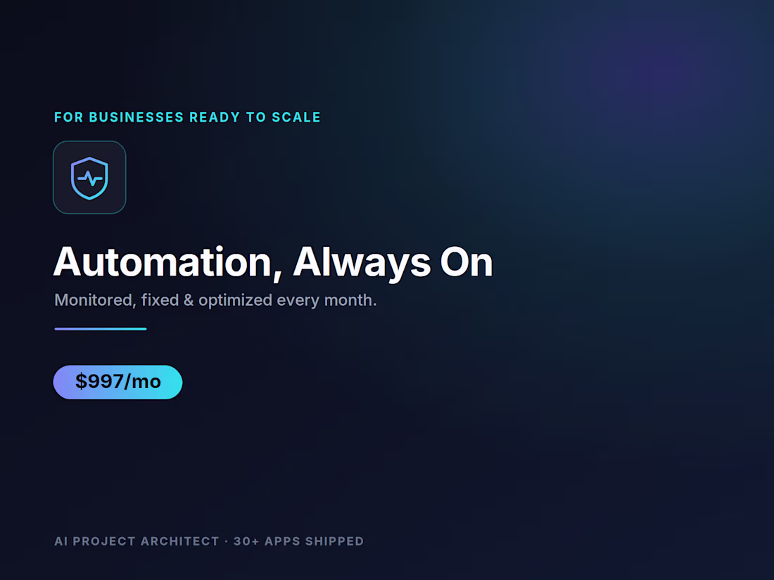 Cover image for AI Automation Management & Optimization - Monthly Monitoring
