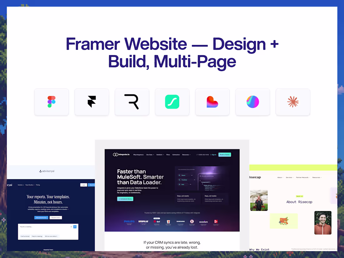 Cover image for  Framer Website — Design + Build, Multi-Page