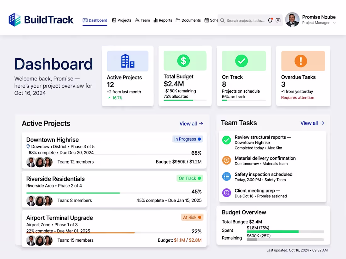 Cover image for BuildTrack is a construction project