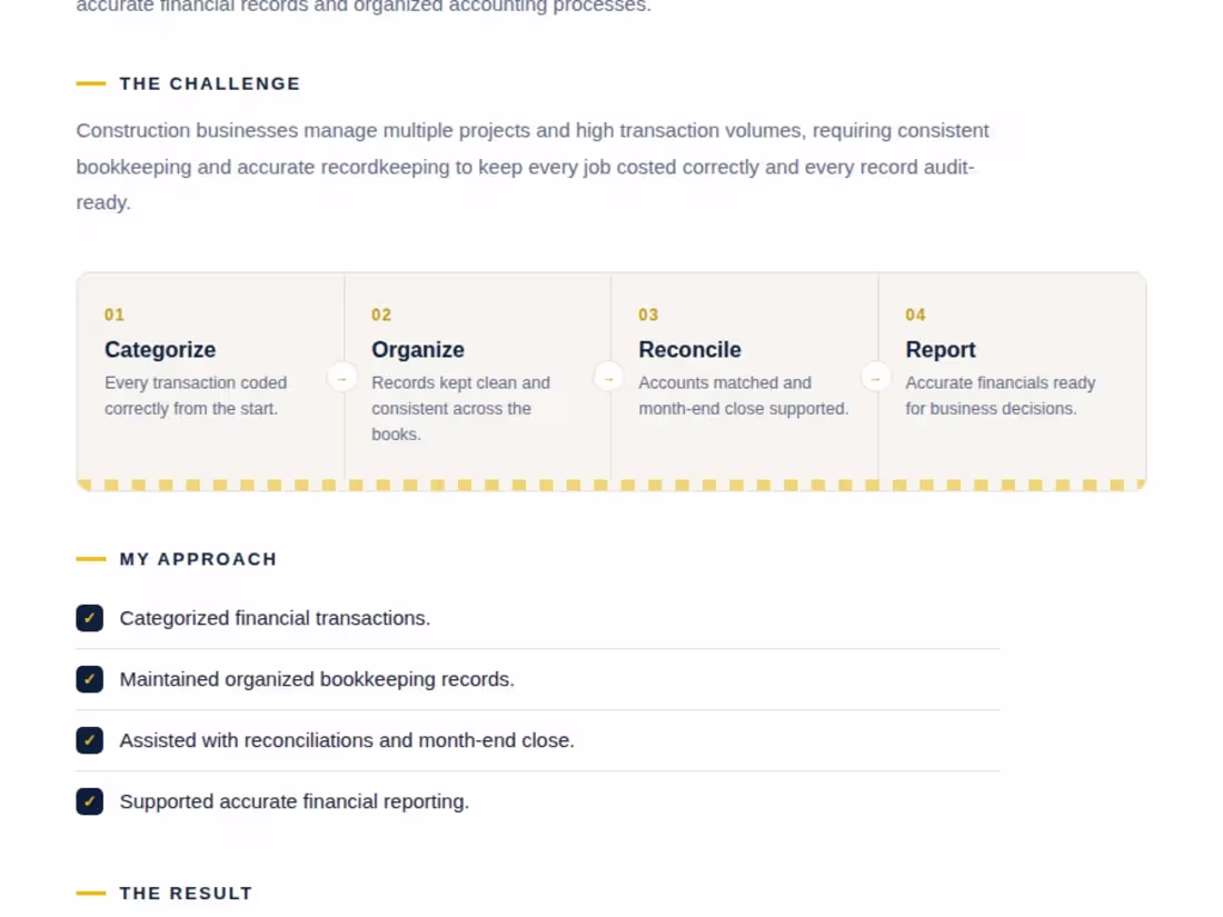 Cover image for Provided bookkeeping support for a