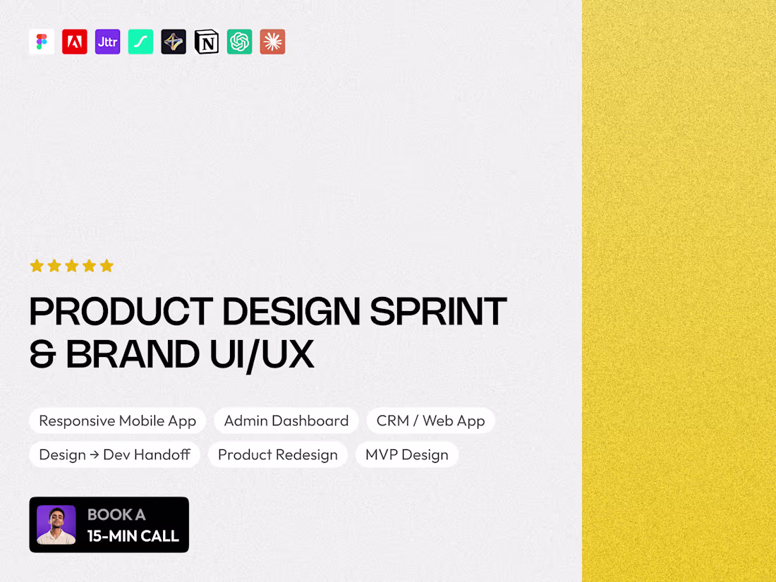 Cover image for Product Design Sprint & Brand UI/UX
