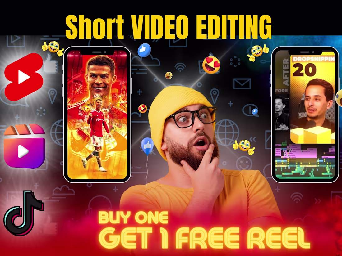 Cover image for I will turn your short boring videos into engaging videos