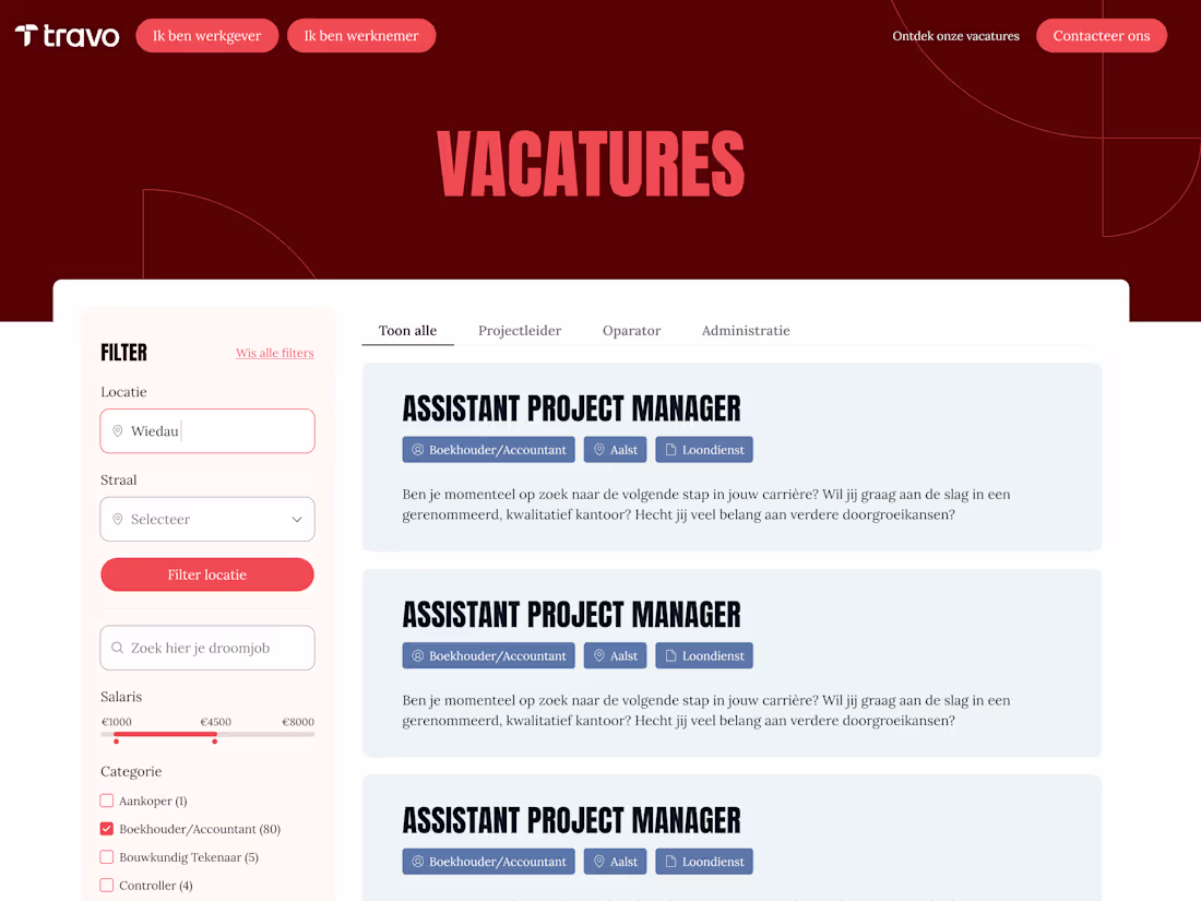 Cover image for Recruitment website