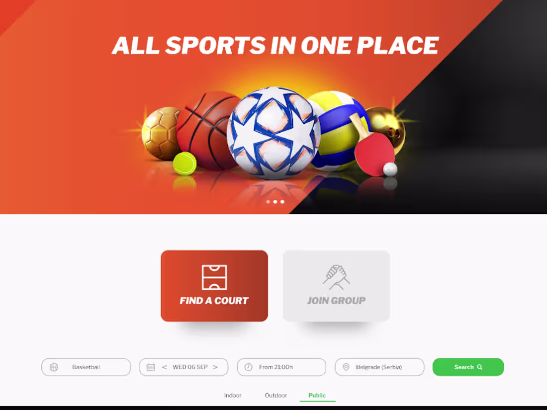 Cover image for Sports platform design
