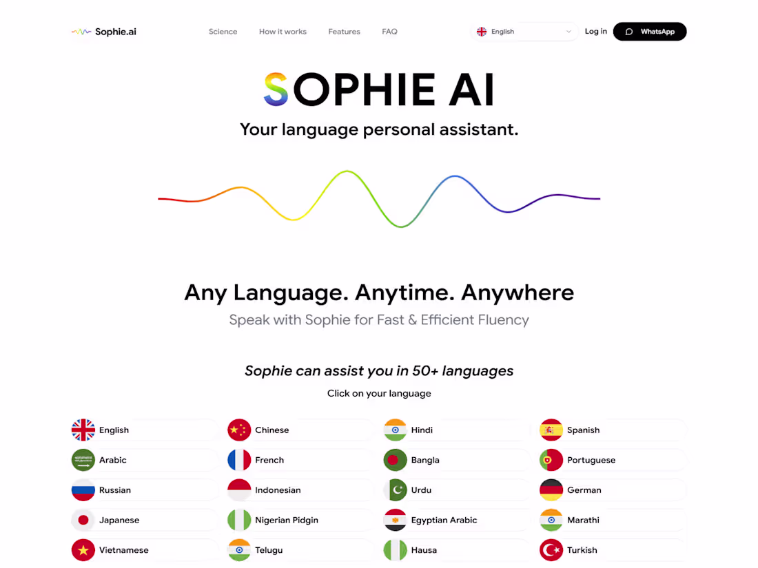 Cover image for Sophie.ai is an AI-powered language