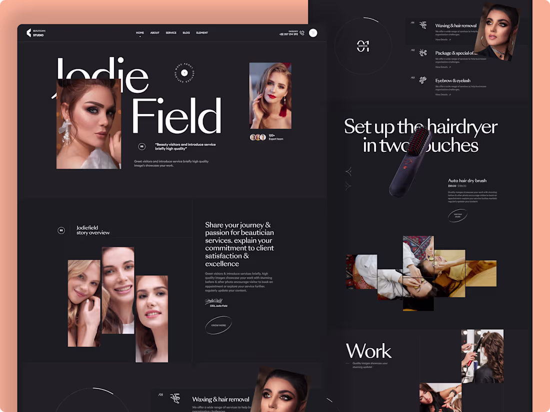 Cover image for Beautician Studio – Premium Dark-Themed
