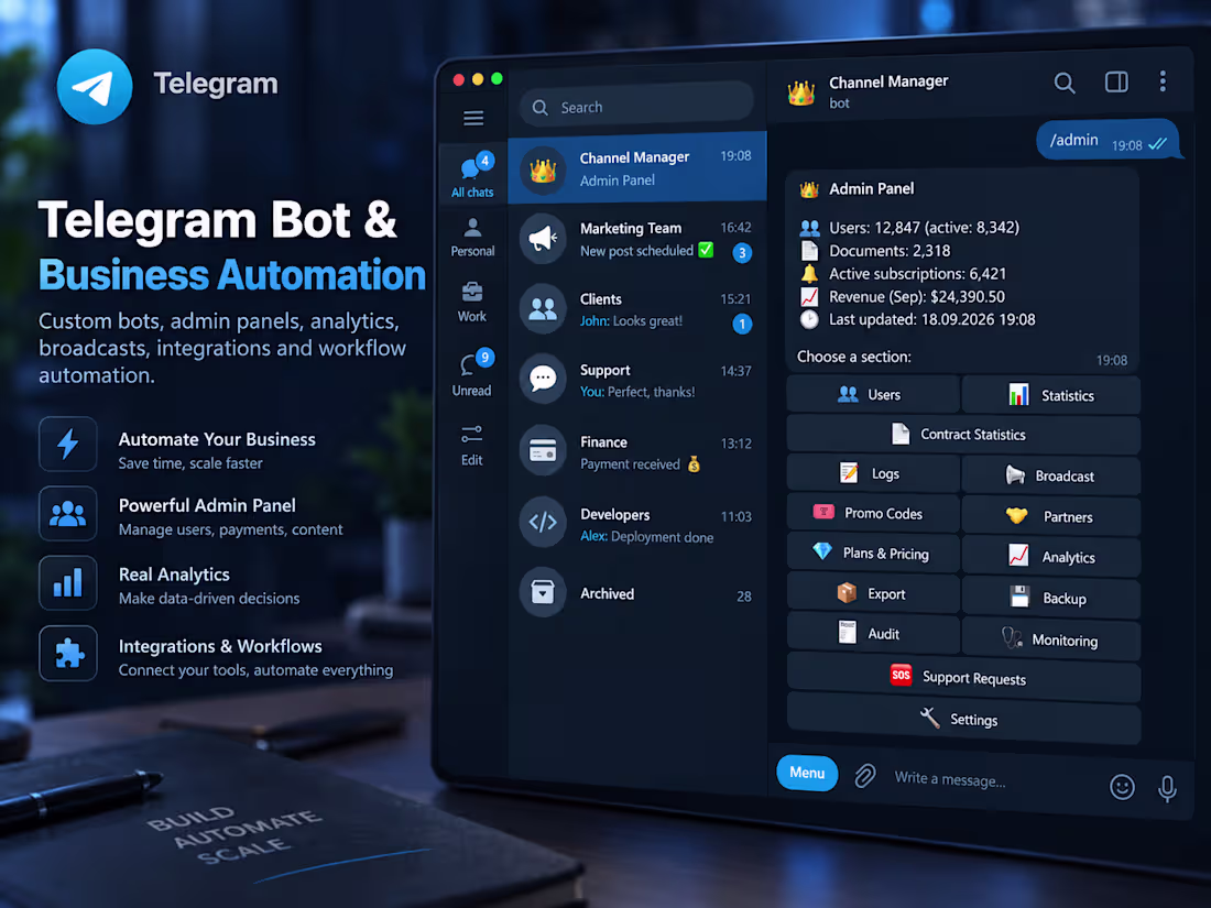 Cover image for Telegram Bot & Business Automation
