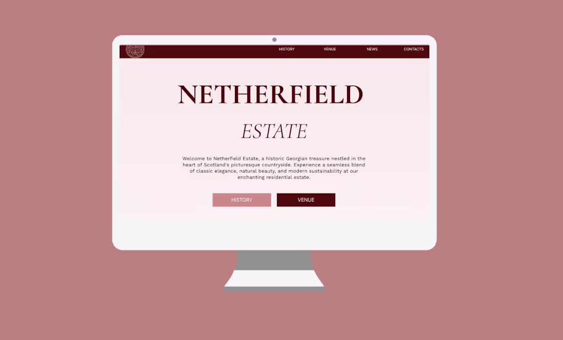 Cover image for Website for outstanding Georgian mansion in Scotland