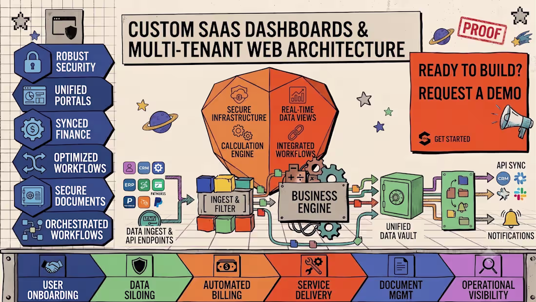 Cover image for Custom SaaS dashboards and multi-tenant web applications