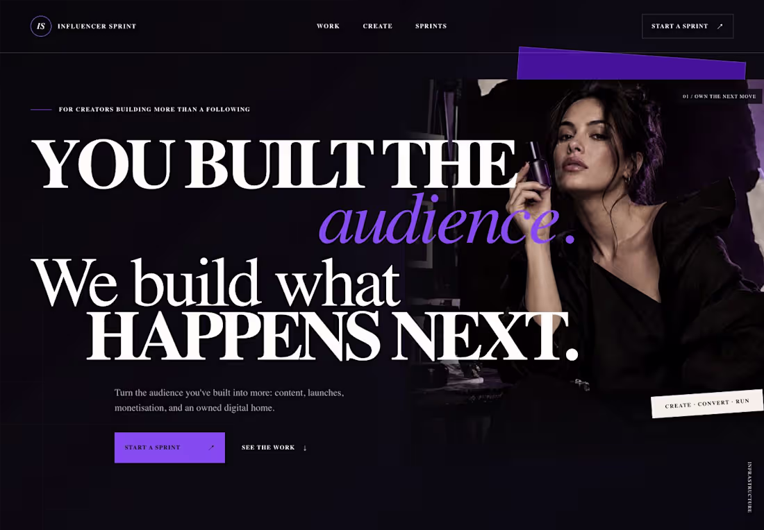 Cover image for Influencer Sprint — Creator Website & Conversion System