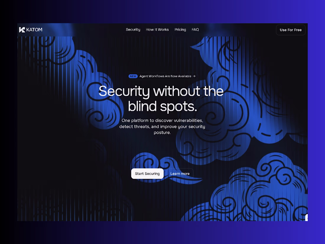 Cover image for KATOM: Cybersecurity SaaS Concept & Framer Template