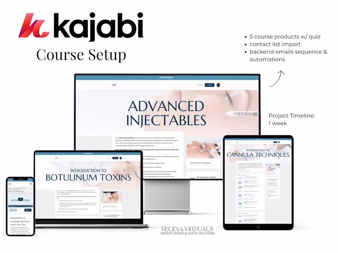 Cover image for Kajabi Course Setup for 1