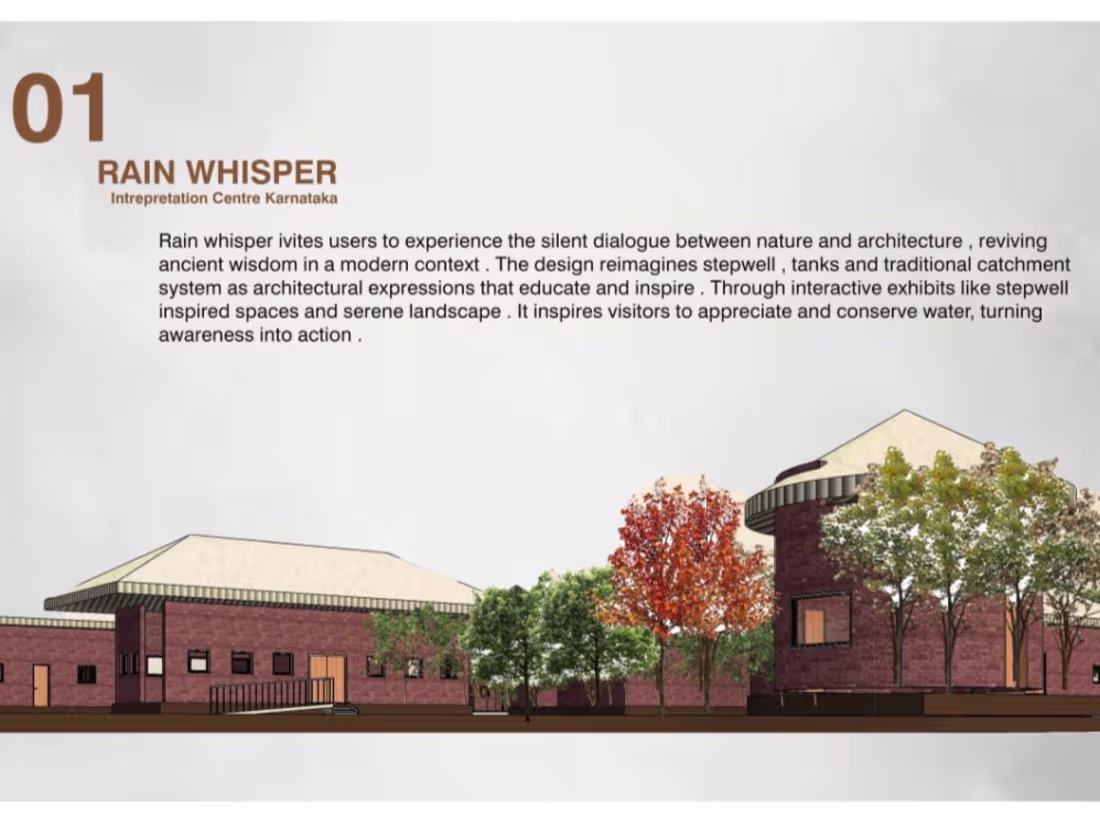 Cover image for Its an interpretation centre designed for Karnataka climate