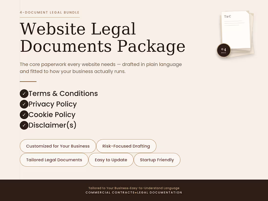 Cover image for Website Legal Documents Package