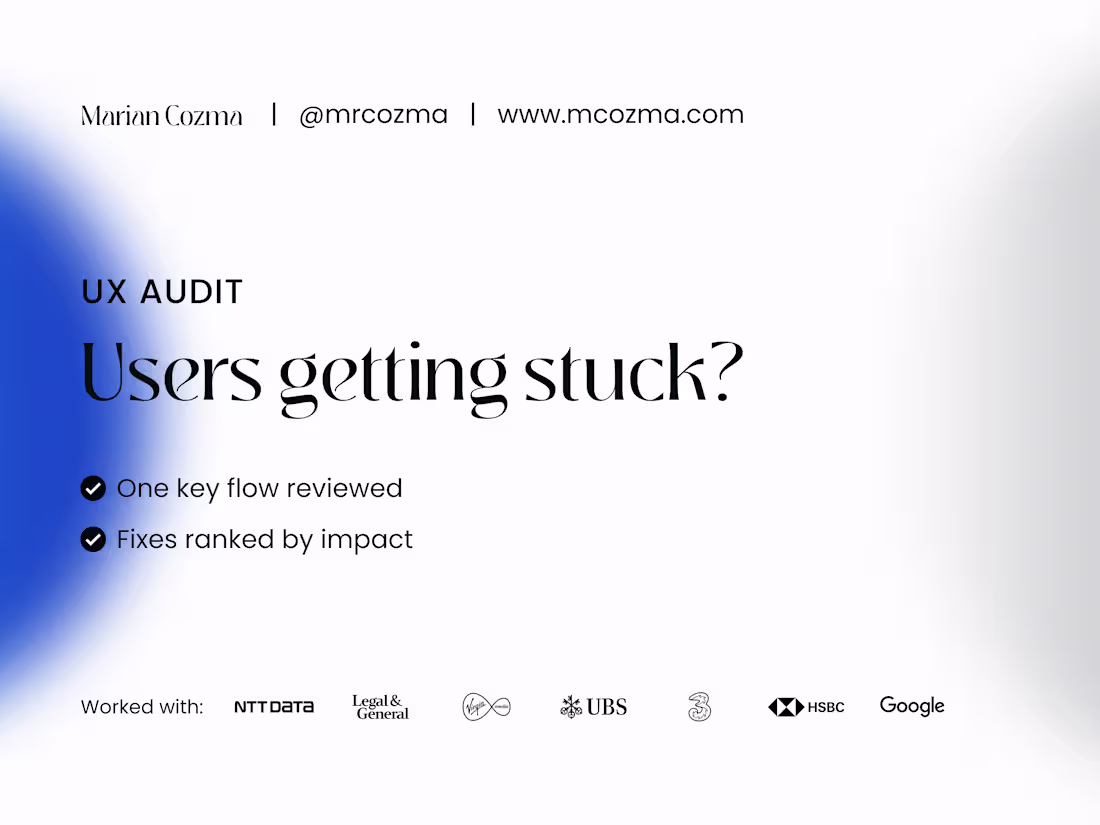 Cover image for UX Audit: Find Why Users Get Stuck in a Key Flow