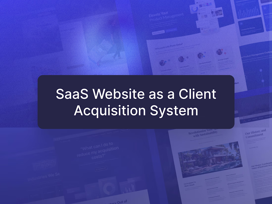 Cover image for  SaaS Website as an Acquisition System