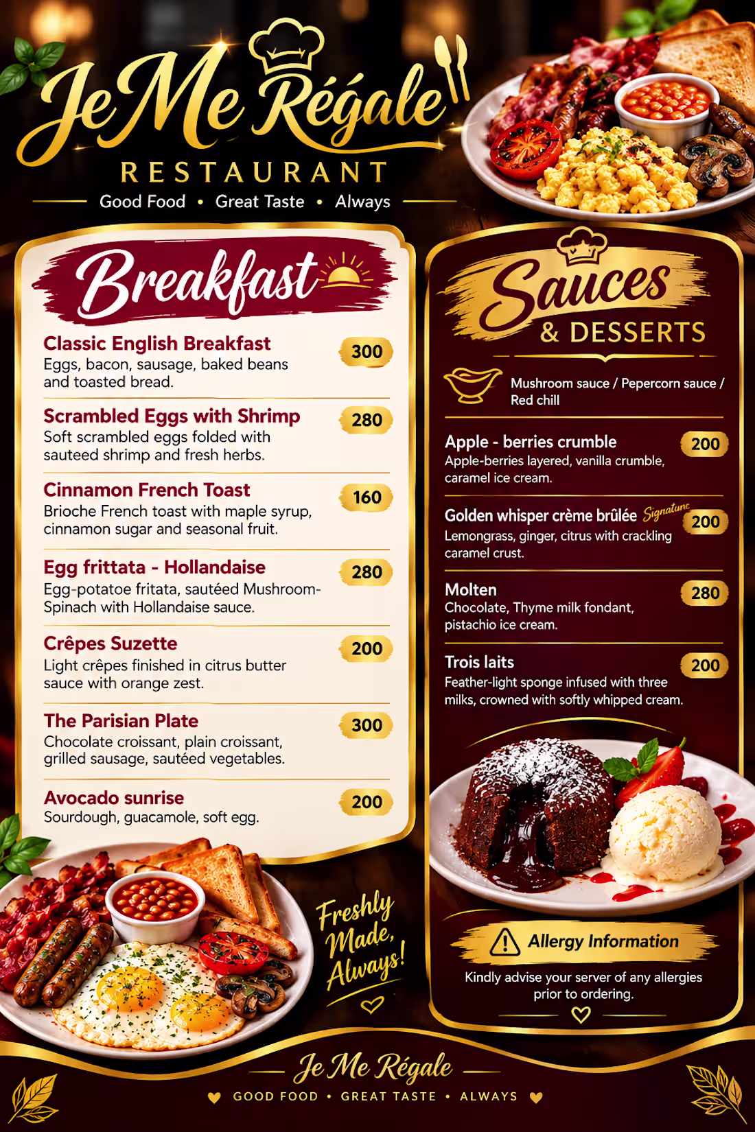 Cover image for I'm a menu designer Trust me I'll serve you better
