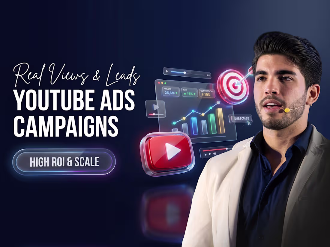 Cover image for YouTube ads campaign for music, leads and sales - Setup & Manage