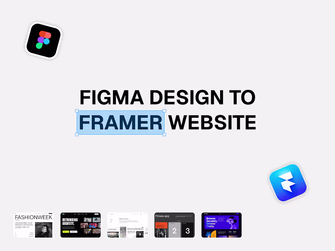 Cover image for Figma Design to Framer Website