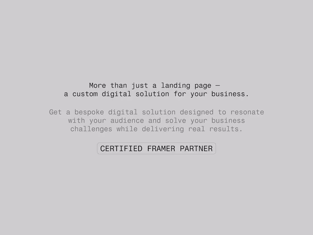 Cover image for Framer Landing Page
