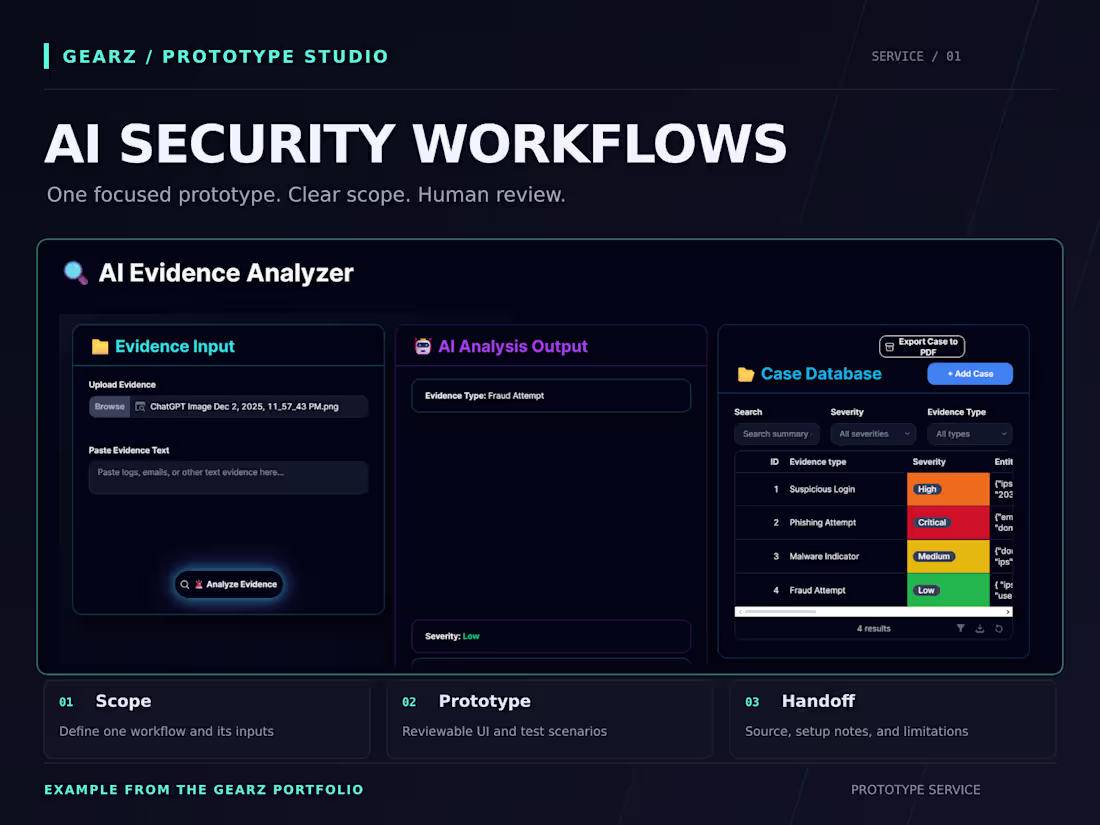 Cover image for AI-Powered Security Workflow Prototype
