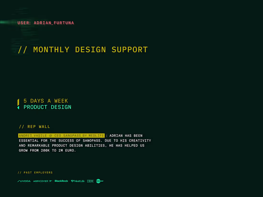 Cover image for MONTHLY DESIGN SUPPORT