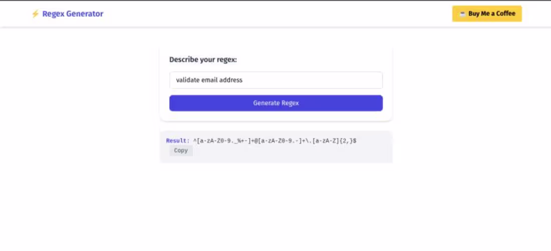 Cover image for AI Regex Generator — LLM