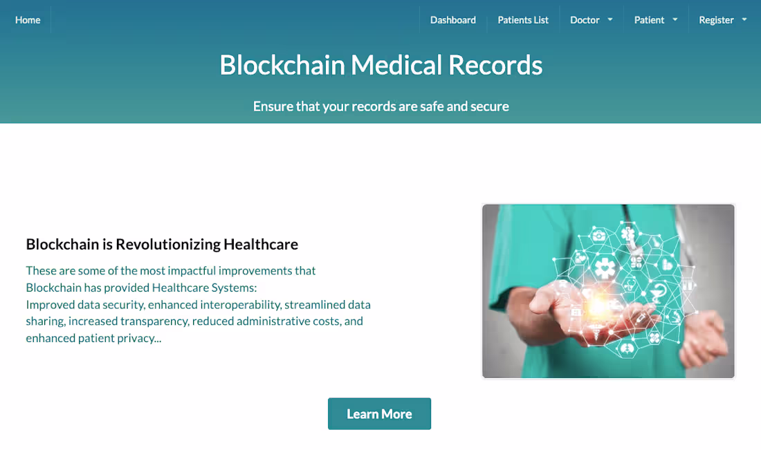 Cover image for Electronic Health Records DApp
