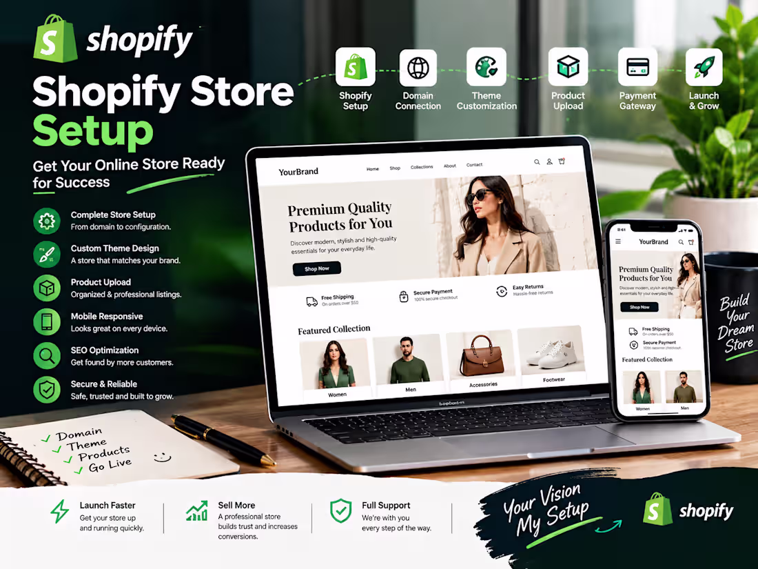 Cover image for Shopify Store Setup | Build & Launch Your Online Store