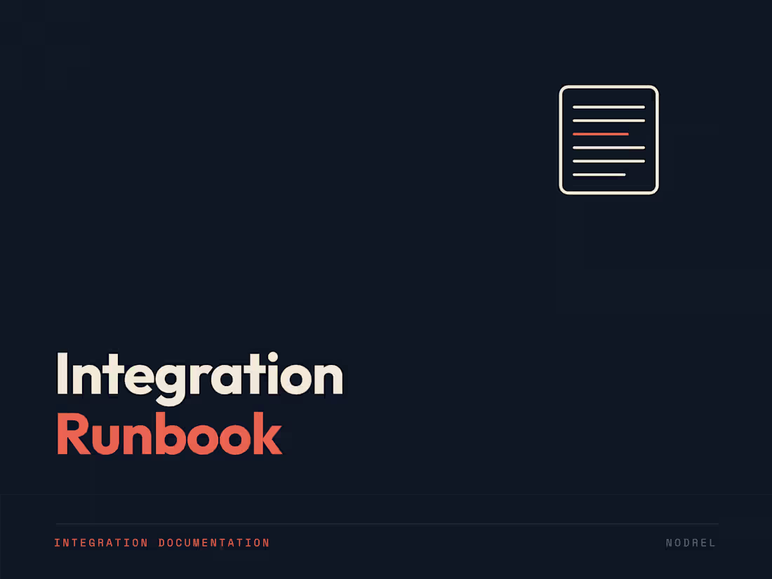 Cover image for Integration Runbook