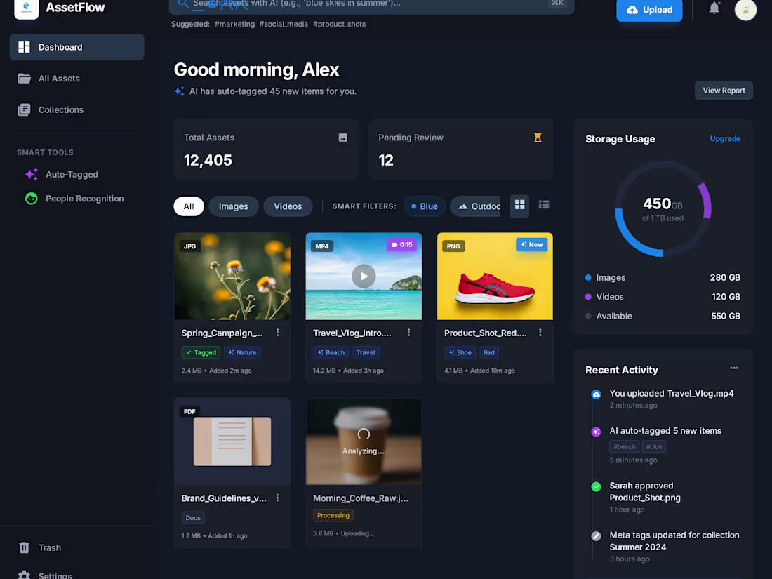 Cover image for AssetFlow — AI-Powered Asset Management for Creatives