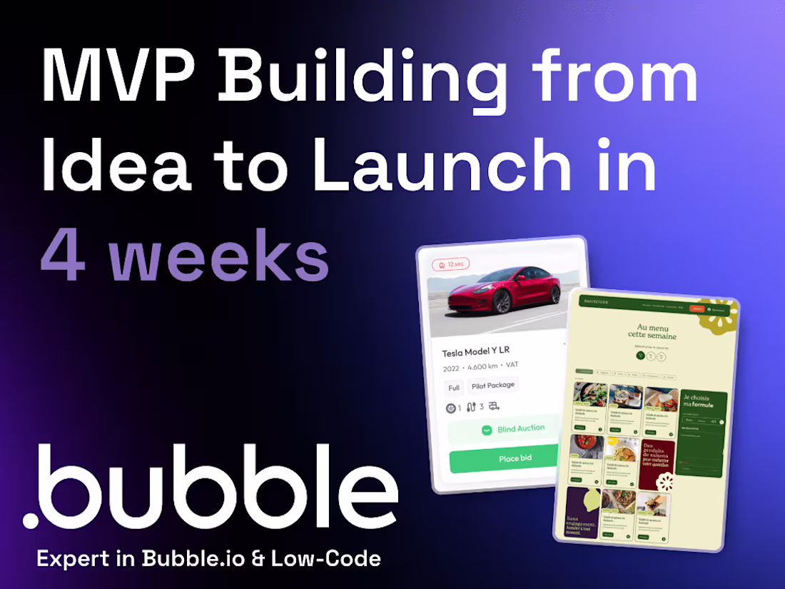 Cover image for 🚀 Build Your MVP from 0 to 1 with a Bubble.io Expert