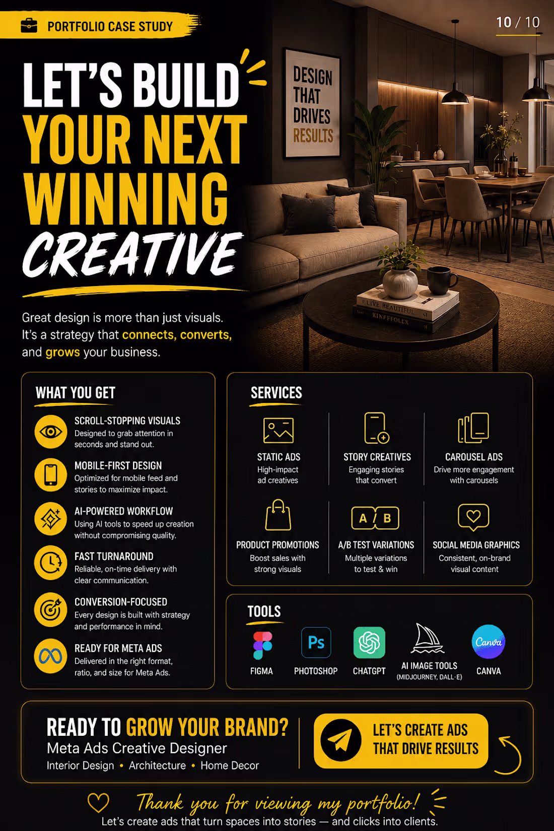 Cover image for Meta Ads Creative Design for Furniture Brands