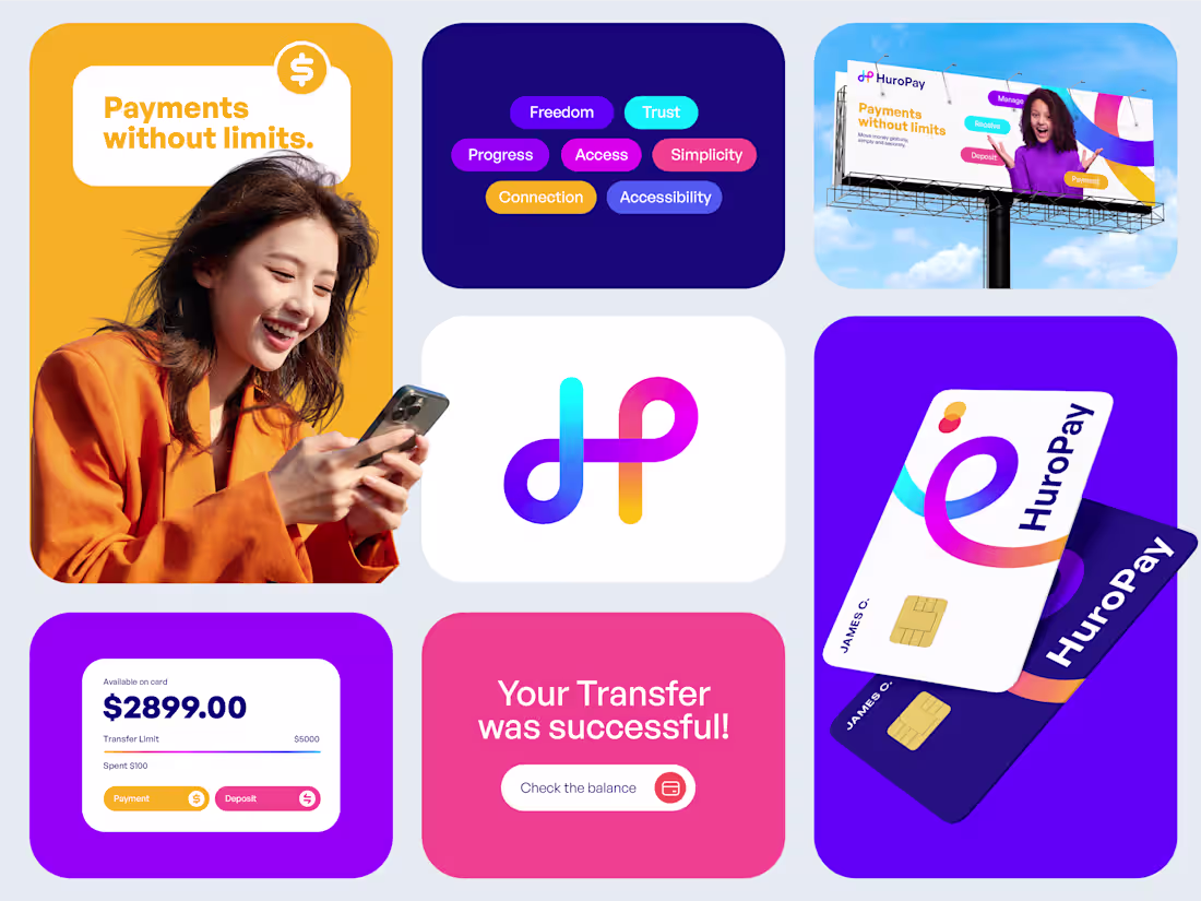 Cover image for HuroPay fintech brand identity and