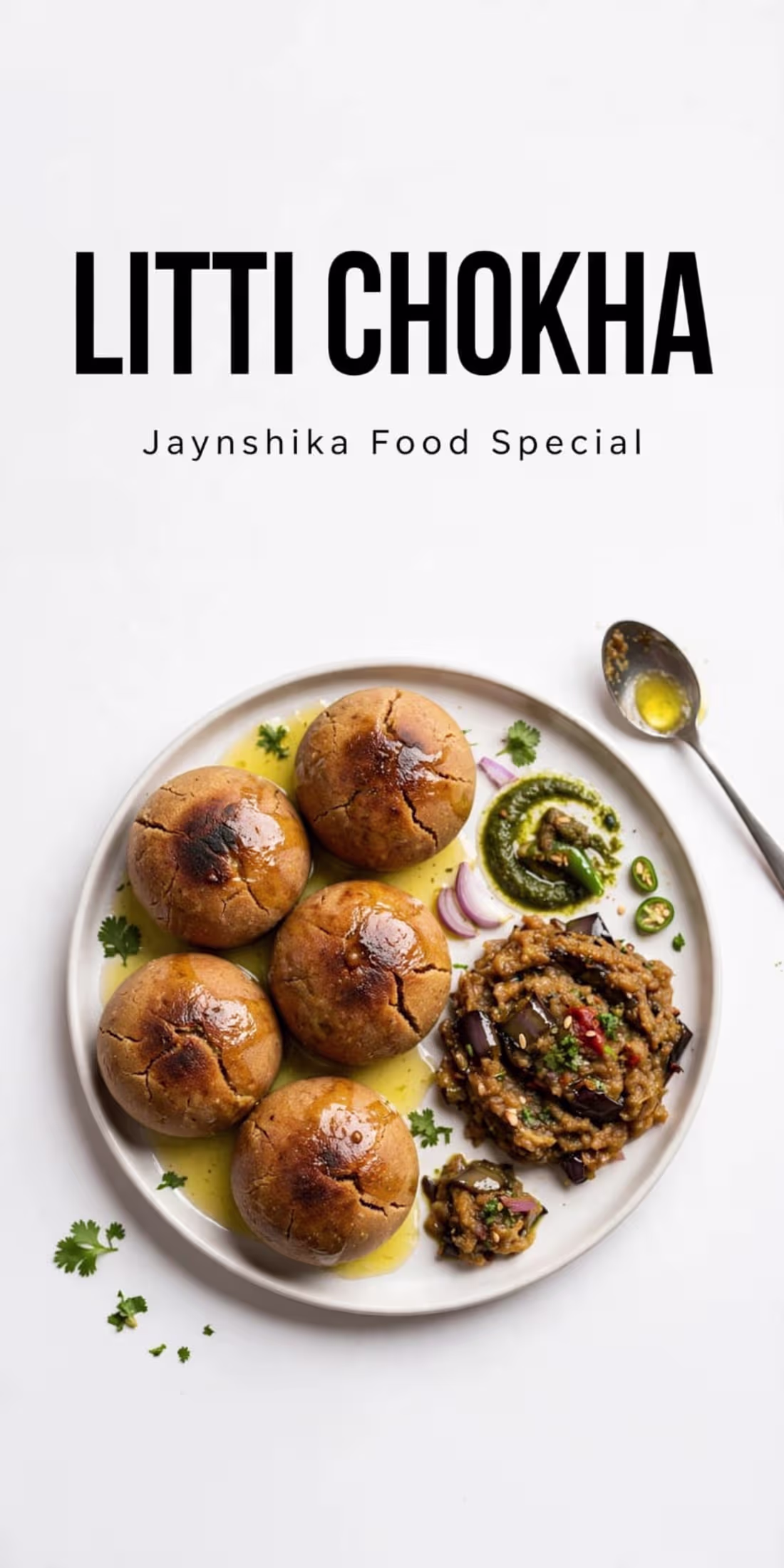 Cover image for LITTI CHOKHA - Jaynshika Food Special Poster