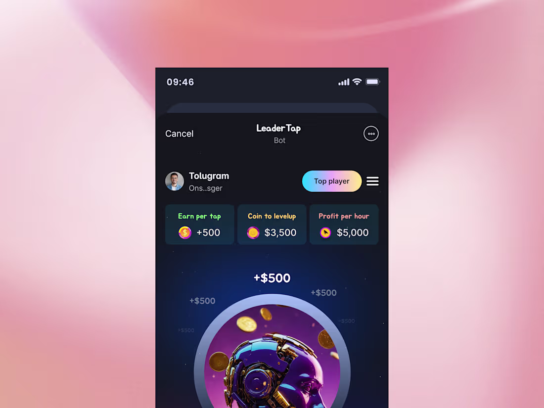 Cover image for Telegram Game UI Design for TapCoin