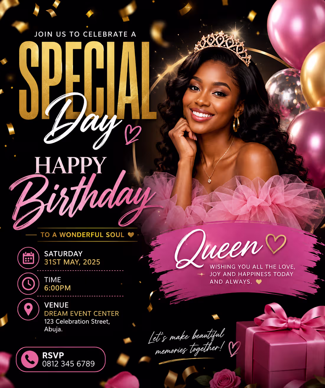 Cover image for A vibrant and attractive birthday