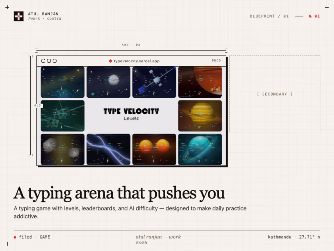 Cover image for Development of TypeVelocity Typing Game