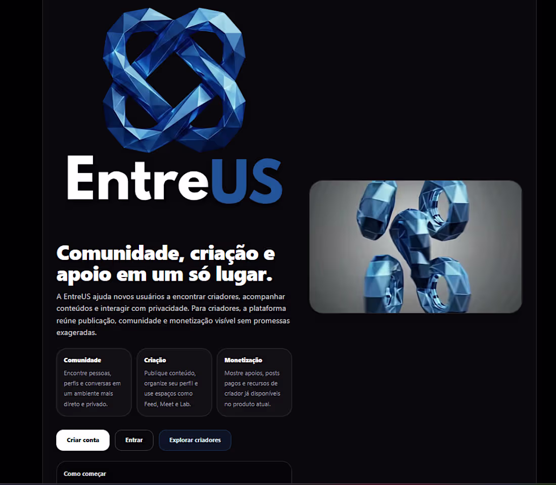 Cover image for EntreUS — Social Networking Web Platform