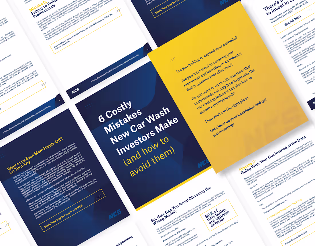 Cover image for NCS 6 Costly Mistakes New Car Wash Investors Make eBook