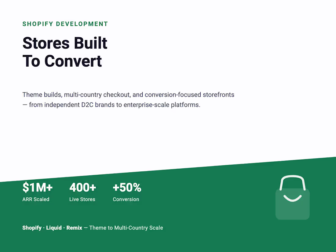 Cover image for Frontend & Shopify development