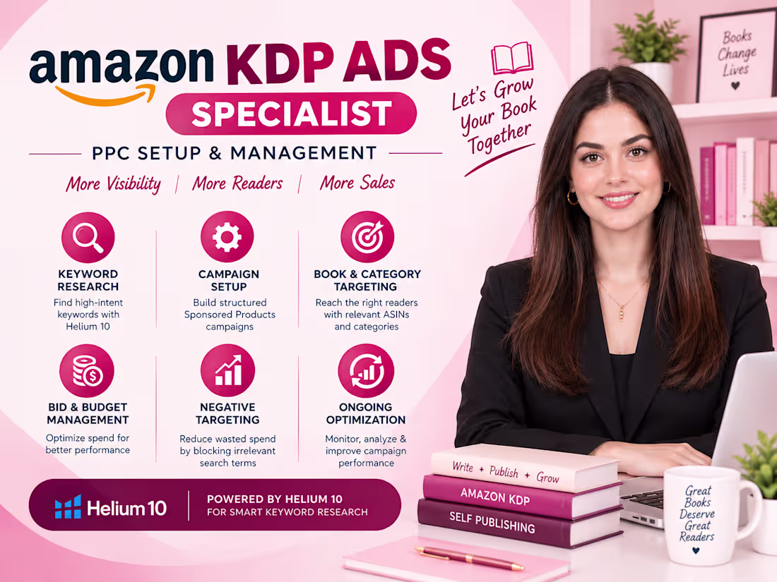 Cover image for Amazon KDP Ads Specialist | PPC Setup & Management