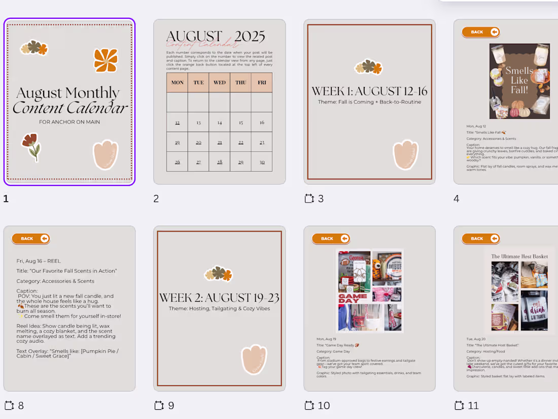 Cover image for Monthly Content Calendar — $400/month