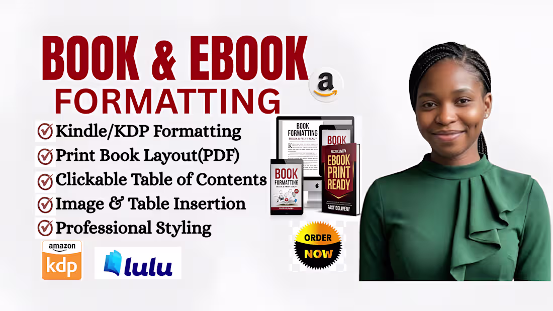 Cover image for Professional Book Formatting for Amazon KDP & eBook