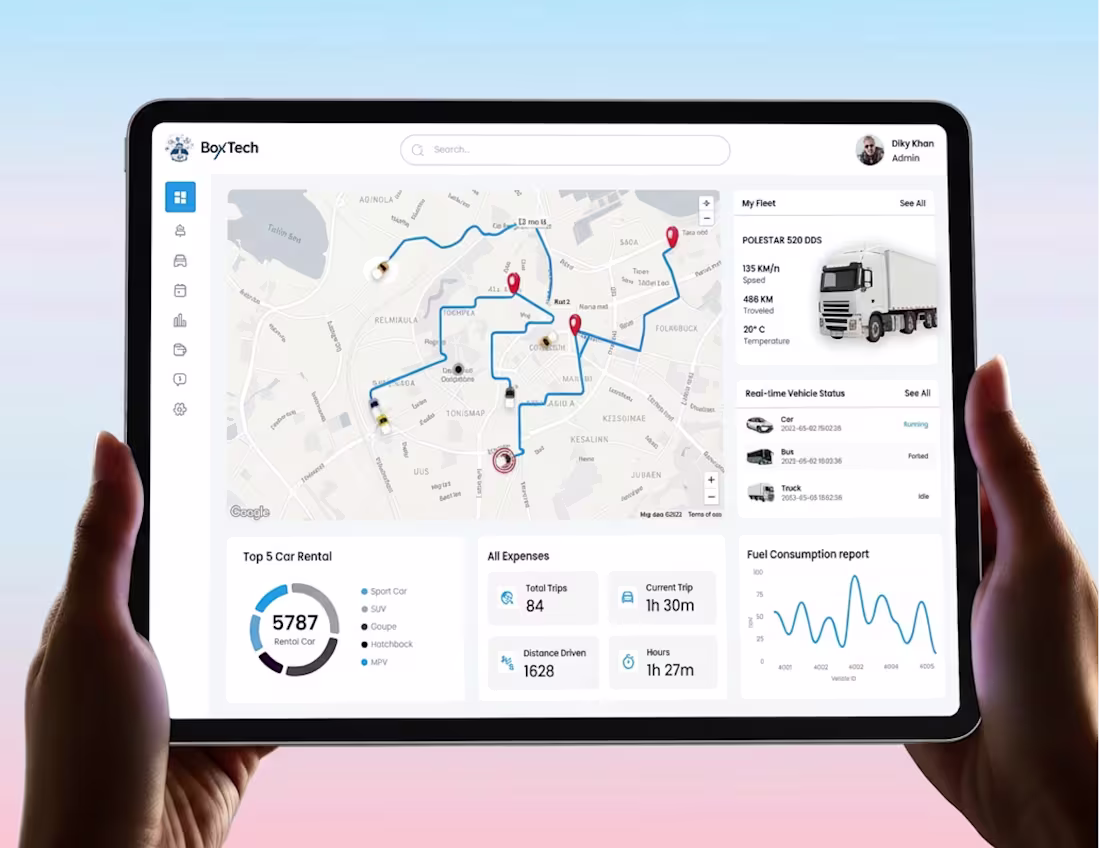 Cover image for Real-Time Vehicle Tracking and Fleet