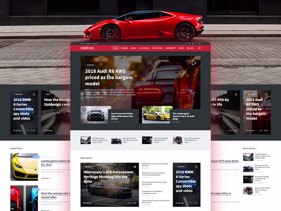 Cover image for Cars Magazine WordPress Theme