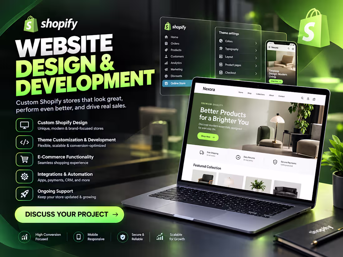 Cover image for Shopify Website Design & Development