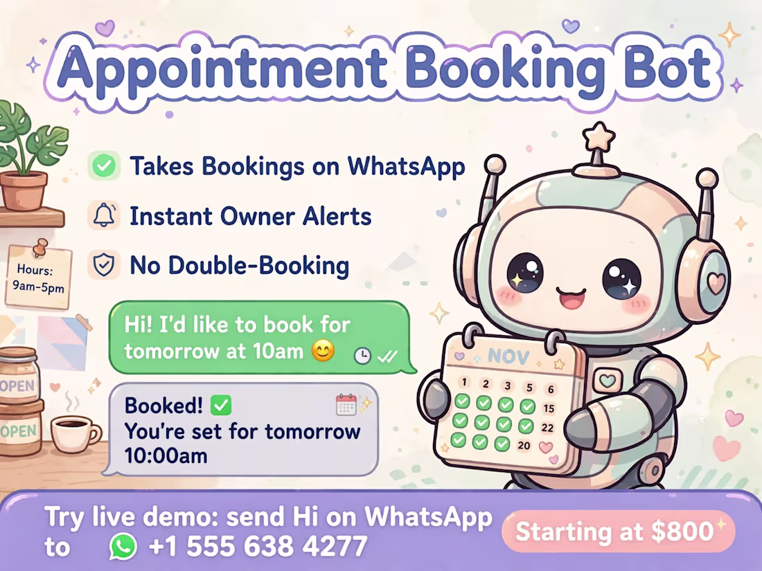 Cover image for Appointment Booking Bot