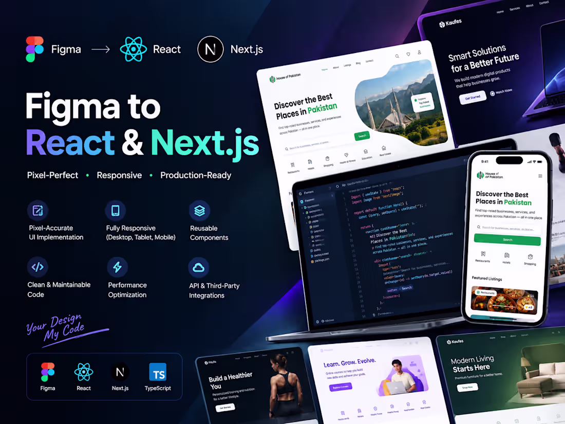 Cover image for Figma to React / Next.js Development